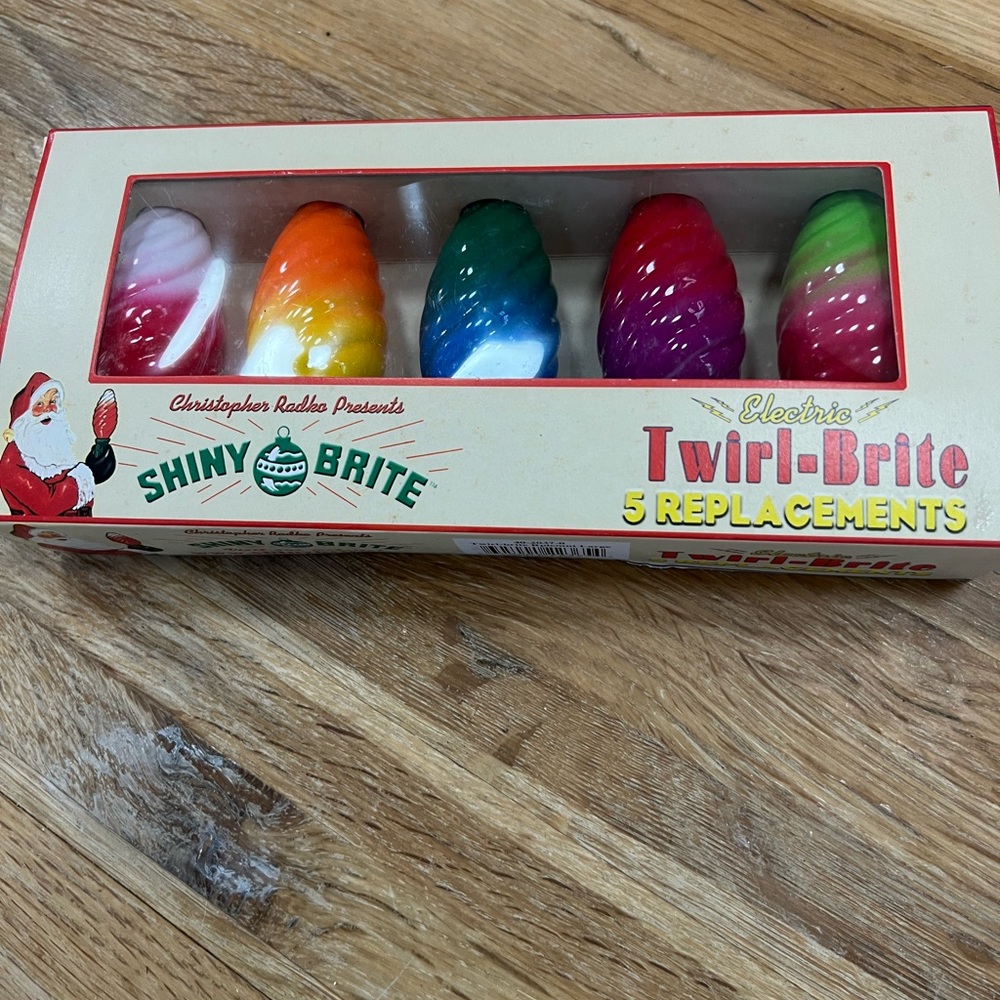 set of replacement bulbs for Christopher Radko's "Twirl-Brite" electric lights
